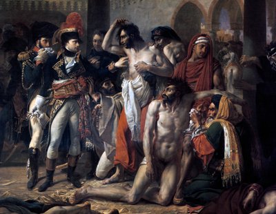 نابليون بونابرت يزور طاعون يافا ، 11 مارس 1799 ، 1804. بواسطة أنطوان جان جروس