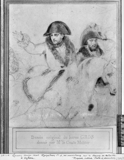 نابليون في ساحة المعركة في Eylau ، c.1807-08 (pierre noire on paper) بواسطة أنطوان جان جروس
