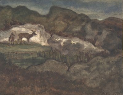 Izards in the Glaciers Pyrenean Chamois، 1810-1875 بواسطة أنطوان لويس باري