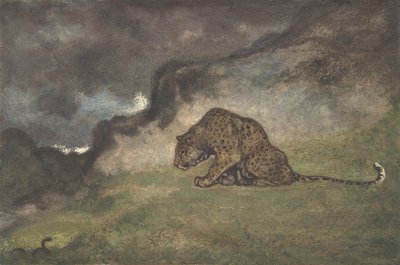 ليوبارد يراقب الثعبان ، 1810-1875. بواسطة أنطوان لويس باري