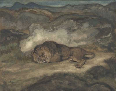 نائم الأسد ، 1810-1875. بواسطة أنطوان لويس باري