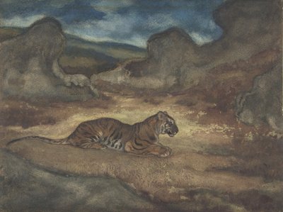 نمر في المناظر الطبيعية ، 1810-1875. بواسطة أنطوان لويس باري