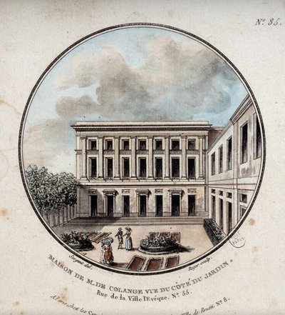 Maison de M. de Colange ، منظر من الحديقة (شارع Ville-l