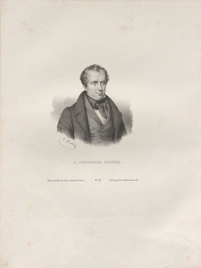صورة للكاتب جيمس فينيمور كوبر 1789-1851 ، ج. 1840. بواسطة انطوان مورين