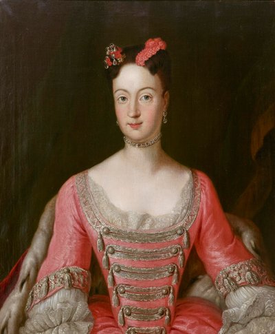الأميرة فيلهلمين من بروسيا (1709-1758) ، مارغرافين من براندنبورغ-بايرويت - أنطوان بيسني (1683-1757). زيت على قماش الأبعاد: 79.5x65.5 سم مجموعة خاصة بواسطة أنطوان بيسني