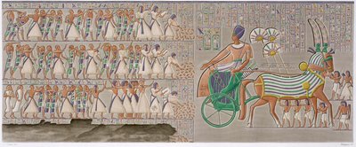 النقوش البارزة الملونة المصرية القديمة ، 1822 بواسطة أنطوان فيليبو