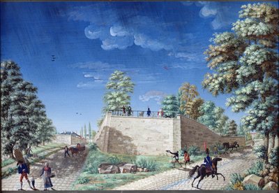 منظر لتراس في ضواحي باريس ، c.1810 بواسطة أنطوان بيير مونغين