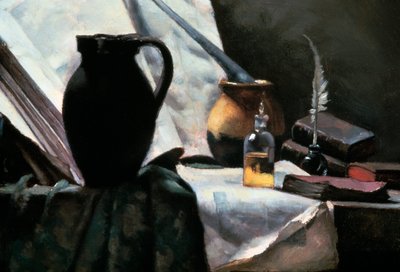 لا تزال الحياة مع الجمجمة ، التفاصيل ، القرن التاسع عشر. بواسطة انطوان فولون