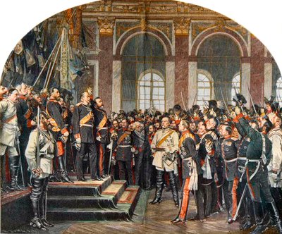 إعلان الإمبراطورية الألمانية في Galerie des Glaces في فرساي بواسطة انطون الكسندر فون (بعد) فيرنر