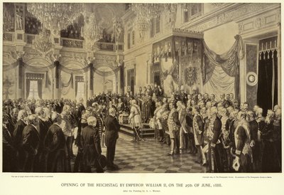 افتتاح الرايخستاغ من قبل الإمبراطور وليام الثاني بواسطة Anton Alexander von Werner