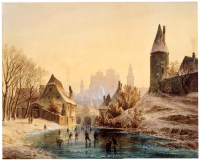 حلبة التزلج على النهر ، 1855. بواسطة انطون دول
