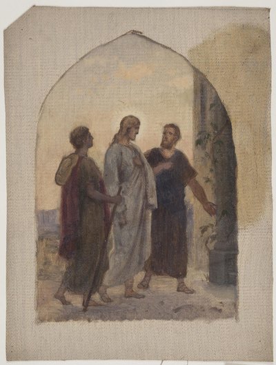 رسم زيتي للمشي إلى عمواس بواسطة انطون دورف