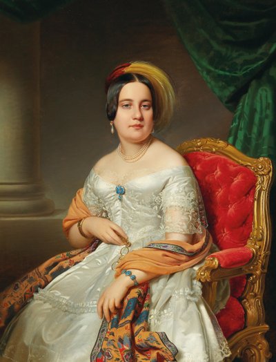 صورة لويز فون فيرتهايمشتاين 1813-1890 ، ني بيدرمان ، 1845. بواسطة انطون اينسل