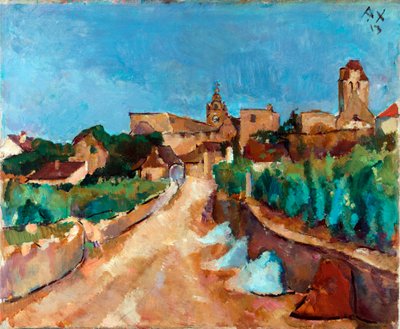 من الشارع إلى دورنشتاين (النمسا) - لوحة أنتون فيستاور (1887-1930) بواسطة انطون فيستاور