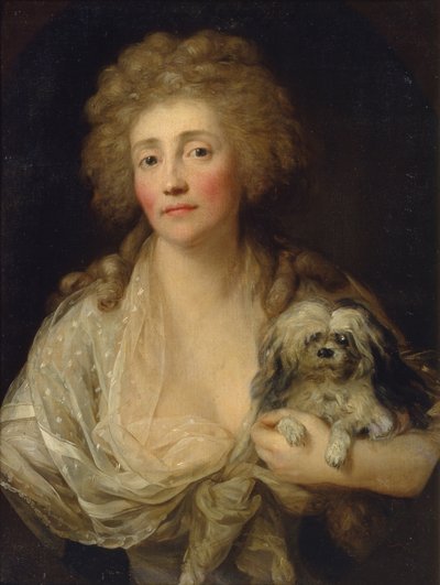 صورة لآنا أورازيوسكا مع الكلب ، 1789 بواسطة انطون جراف