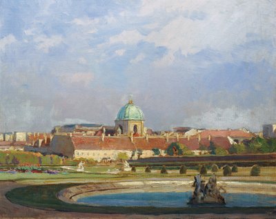 منظر لكنيسة الساليزيان بواسطة أنطون هانز كارلينسكي