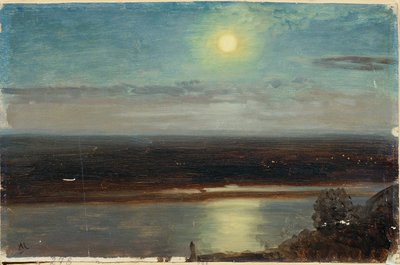 نهر الدانوب مع مارشفيلد في الليل بواسطة انطون Hlavacek