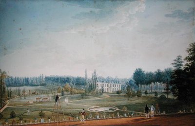 شاتو وحديقة ريس أورانجز ، c.1811 (مرحاض على ورق) بواسطة انطون اجناز ميلينج