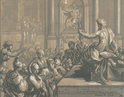 القديس يوحنا الإنجيلي يكرز في الهيكل ، 1724. بواسطة انطون ماريا زانيتي