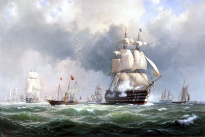 أسطول البلطيق مغادرة سبيثاد ، 15 مارس 1854 بواسطة انطون ميلبي