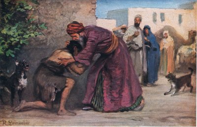 الابن الضال من قصة هولبرت للكتاب المقدس التي نشرتها شركة جون وينستون 1932 بواسطة انطون روبرت لينوير
