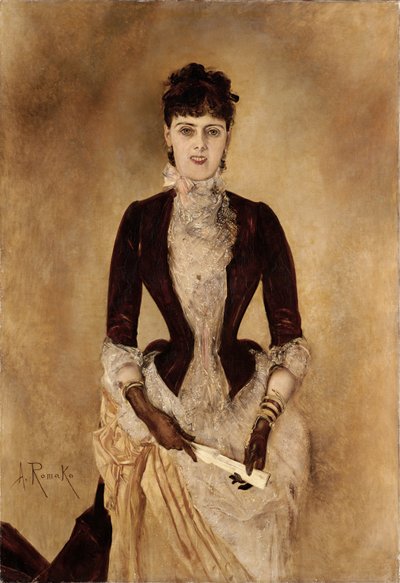 صورة إيزابيلا ريسر - روماكو ، أنطون (1832-1889) - 1885 - زيت على قماش - 130.5 × 90 - متحف ليوبولد ، فيينا بواسطة انطون روماكو