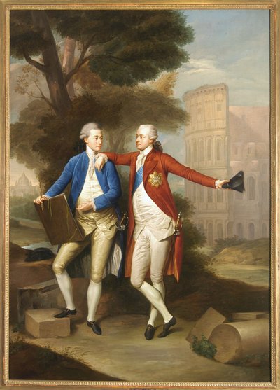 The Counts Franciszek and Kazimierz Rzewuski في روما ، 1772 بواسطة انطون فون مارون