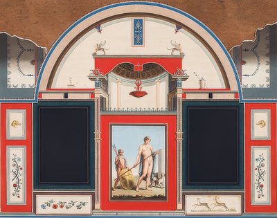 جدارية لمنزل روماني على أساس فيلا نيجروني في روما ، أدونيس مع شاب. 1779 بواسطة انطون فون مارون