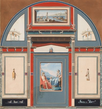 جدارية لمنزل روماني على أساس فيلا نيجروني في روما وفينوس وأدونيس. 1781 بواسطة انطون فون مارون
