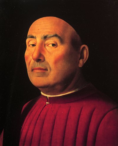 Portrait of a Man or Trivulzio (oil on wood) بواسطة أنتونيلو دا ميسينا