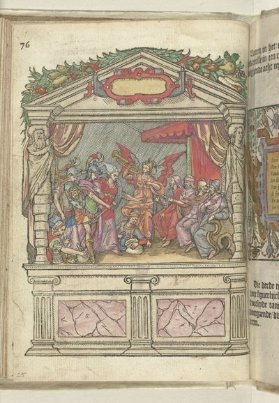 مسرح مع تمثيل استعاري في Grote Markt ، 1578 بواسطة أنتوني فان ليست