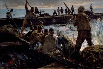 ذبح التونة ، لوحة أنتونينو ليتو (1844-1913) ، زيت على قماش ، 41 × 62 سم بواسطة أنتونينو ليتو