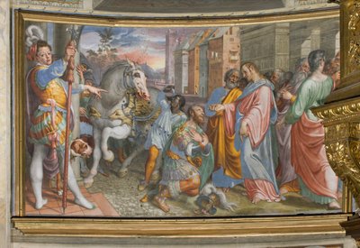 Apse ، أنطونيو كامبي ، لقاء يسوع مع قائد المئة كورنيليو 1582-84 بواسطة أنطونيو كامبي