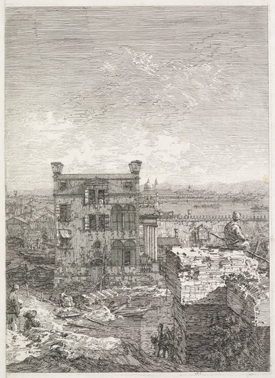 المشاهدات: منزل محاط بستة أعمدة ، 1735-1746. بواسطة قناة جيوفاني أنطونيو (كاناليتو)