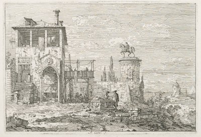 المشاهدات: نصب الفروسية ، 1735-1746. بواسطة قناة جيوفاني أنطونيو (كاناليتو)