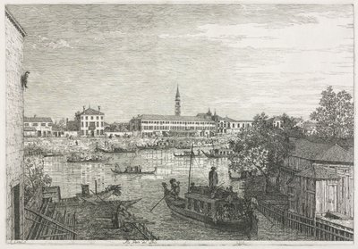 المشاهدات: الميناء في دولو ، 1735-1746. بواسطة قناة جيوفاني أنطونيو (كاناليتو)