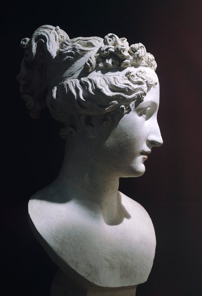 باولينا بورغيزي في دور فينوس فيكتريكس ، لأنطونيو كانوفا (1757-1822) ، من الرخام الأبيض بواسطة انطونيو كانوفا
