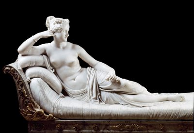 بولين بونابرت ، الأميرة بورغيزي (1780-1825) أخت نابليون الأول ممثلة في تمثال فينوس الرخامي من قبل أنطونيو كانوفا (1757-1822) 1804-1808 روما ، غاليريا بورغيزي بواسطة انطونيو كانوفا