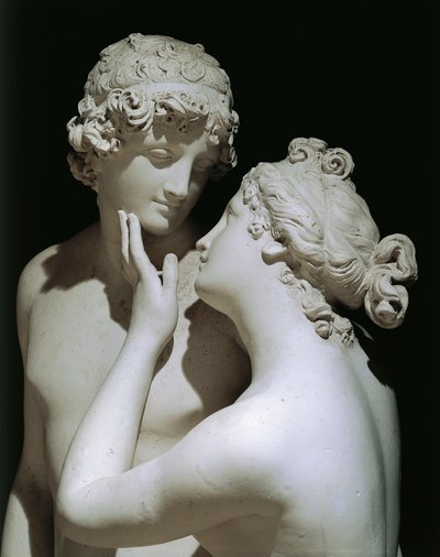 Venus and Adonis by Antonio Canova (1757-1822), marble figure group, detail بواسطة انطونيو كانوفا