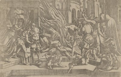 حرق جثة ، 1540-45. بواسطة أنطونيو فانتوزي