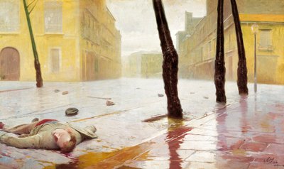 بعد القتال. لوحة أنطونيو فيلول (1870-1930) بواسطة انطونيو فيلول