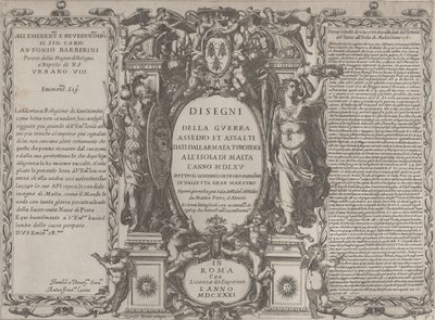 واجهة لرسومات الحرب والحصار والاعتداء على الجيش التركي على الجزيرة ... ، 1631. بواسطة أنطونيو فرانشيسكو لوسيني