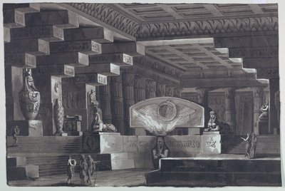 تصميم المرحلة الداخلية للمعبد المصري بواسطة Antonio Giuseppe Basoli