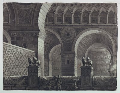 تصميم المرحلة الداخلية للمبنى الشرقي بواسطة Antonio Giuseppe Basoli
