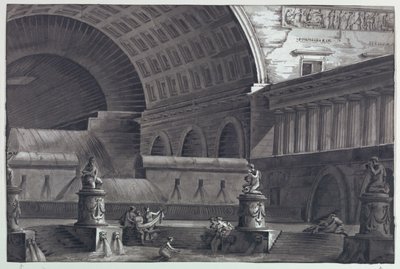 تصميم المسرح ، الحمامات الرومانية بواسطة Antonio Giuseppe Basoli