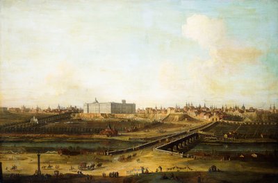 مدريد و Palacio Real من الضفة الغربية لل Manzanares ، 1752-53 بواسطة انطونيو جولي