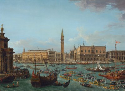 موكب الجندول في Bacino di San Marco ، البندقية ، 1742 أو بعد ذلك. بواسطة انطونيو جولي