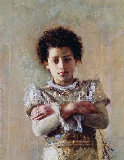 أكروبات ، تفاصيل ، أنطونيو مانشيني (1852-1930) ، زيت على قماش ، 250.5x111.5 سم بواسطة أنطونيو مانشيني