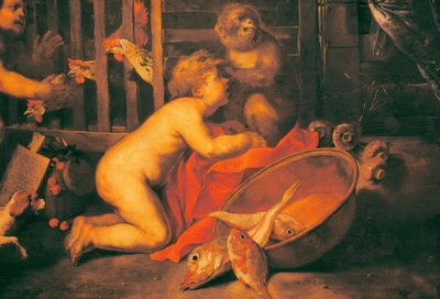 بوتي ، قرد ووعاء من الأسماك بواسطة أنطونيو ماريا فاسالو