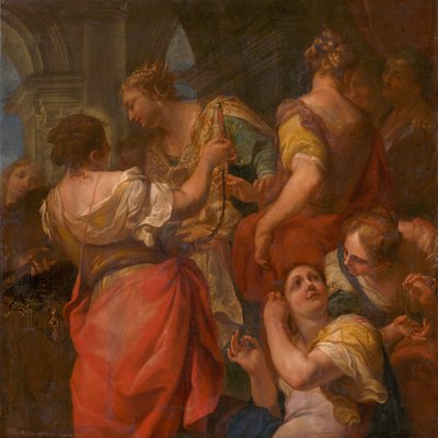 أخيل وبنات ليكوميديس ، ج. 1680. بواسطة أنطونيو موليناري